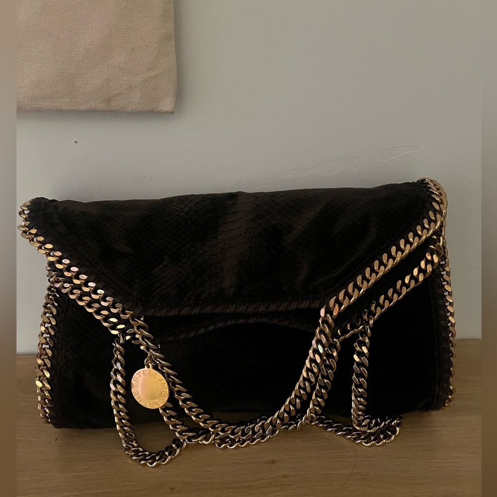 Stella McCartney Chocolate Brown and Gold Falabella